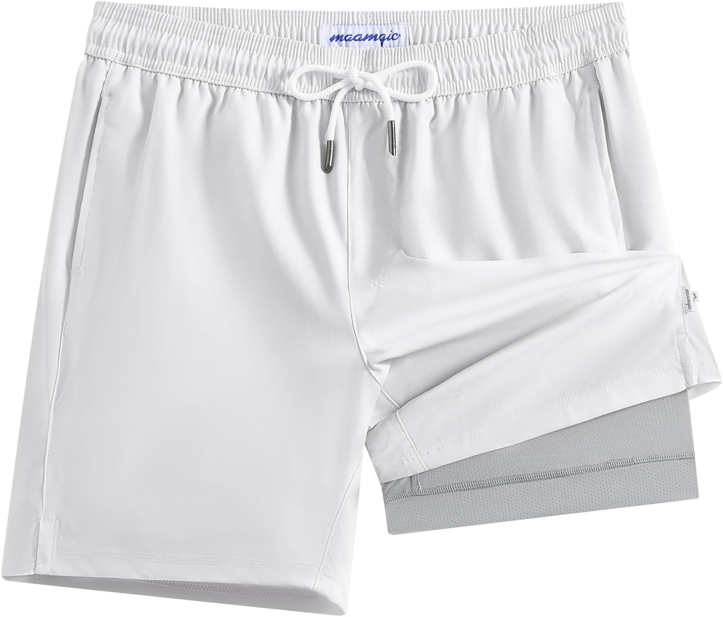 Men's 7 Inch Swim Trunks - Printed Quick Dry Bathing Suit with Compression Liner for Beach and Poolside - Large (32)