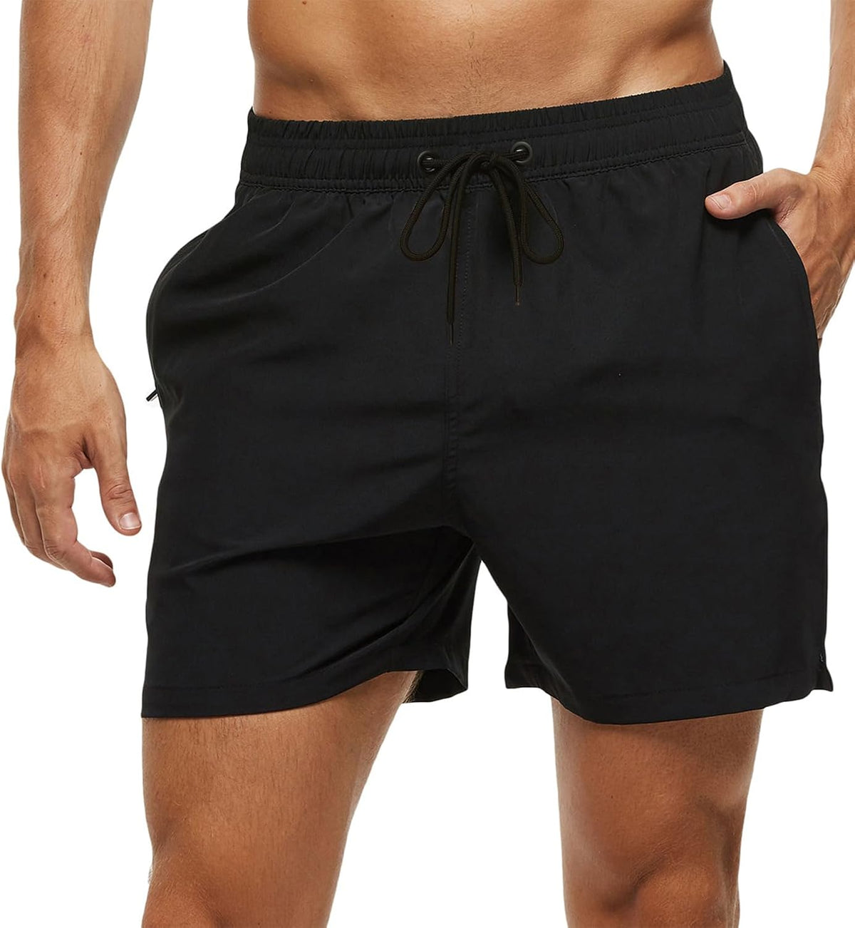 Men's Quick Dry Swim Trunks - Beach Shorts with Zipper Pockets and Mesh Lining in Waist Sizes 30 to 44 - 30