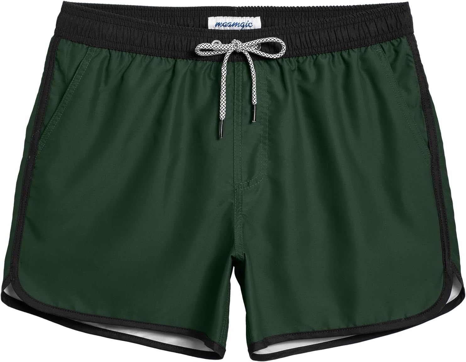 Men's Retro Swim Trunks - 80s and 90s Vintage Print Board Shorts with Mesh Lining and Quick Dry Fabric - Small