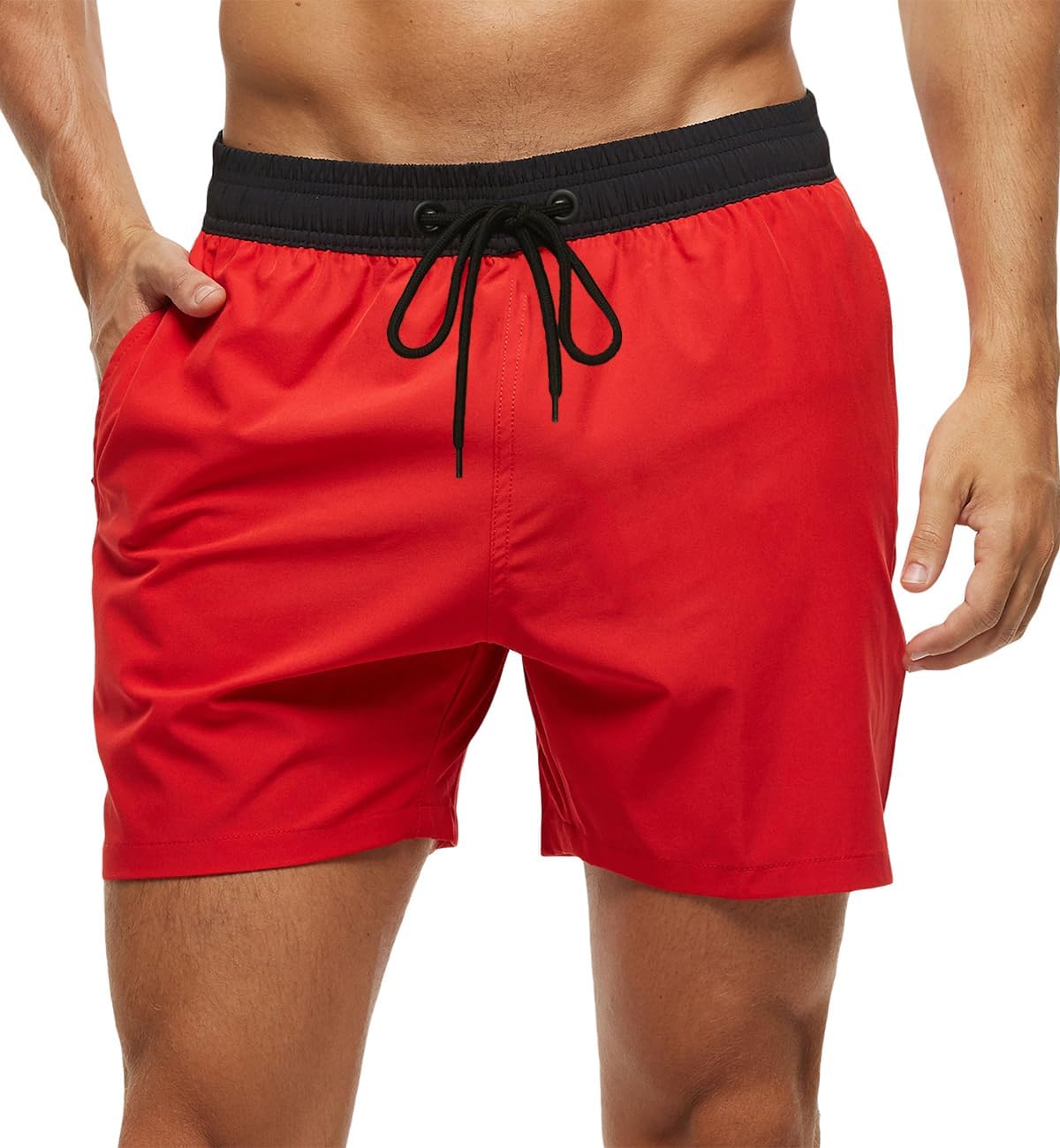 Men's Quick Dry Swim Trunks - Beach Shorts with Zipper Pockets and Mesh Lining in Waist Sizes 30 to 44 - 30