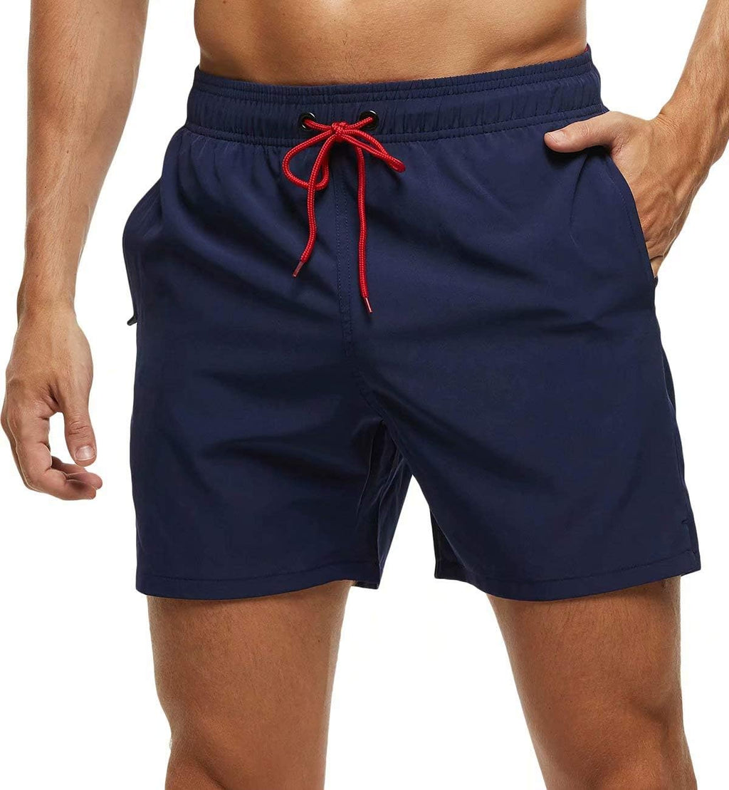 Men's Quick Dry Swim Trunks - Beach Shorts with Zipper Pockets and Mesh Lining in Waist Sizes 30 to 44 - 32