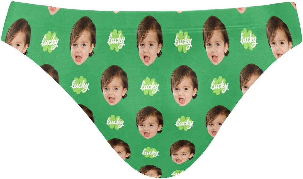 Men's Printed Swim Briefs - Custom Photo Face Swimsuit with Stretch Waistband for Pool Parties and Trips - Custom Funny 