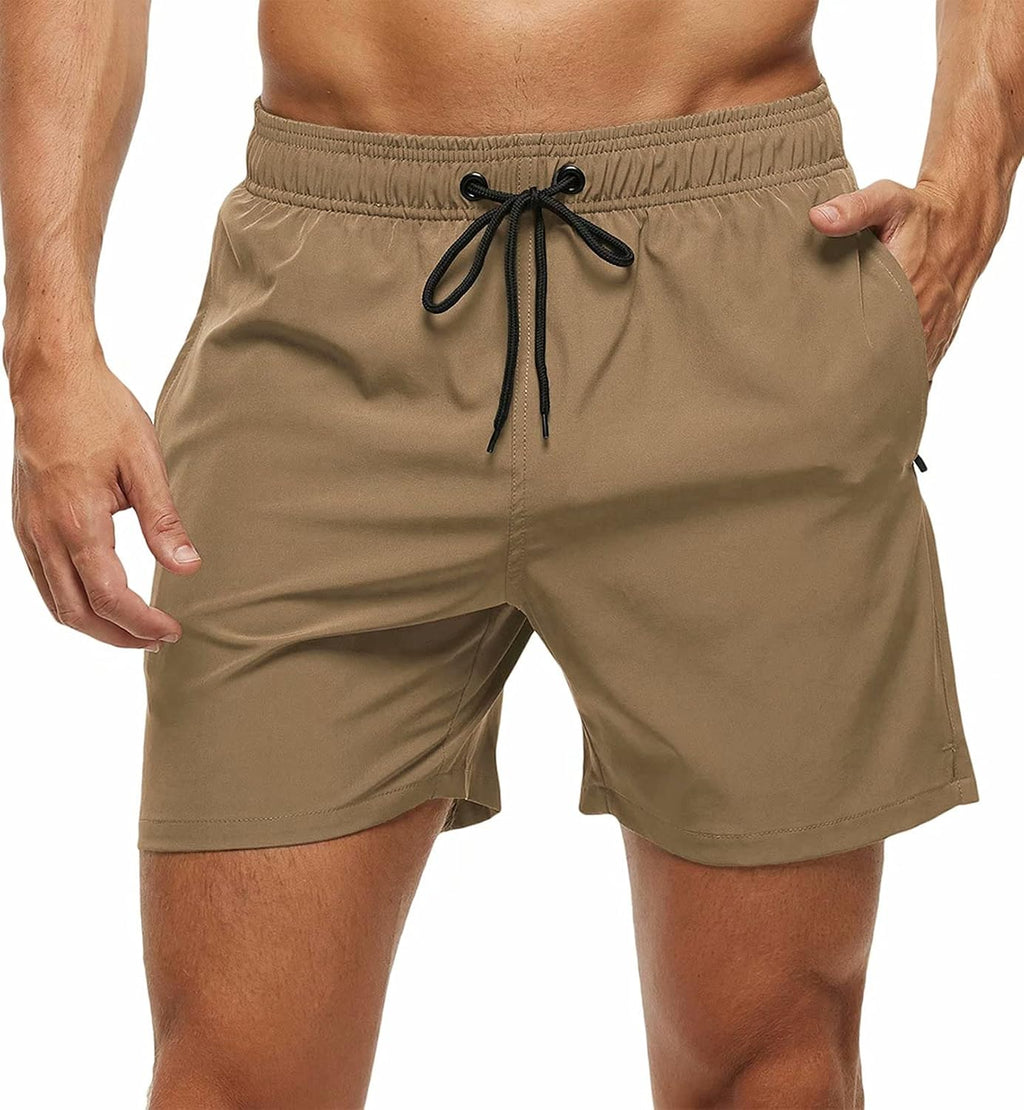 Men's Quick Dry Swim Trunks - Beach Shorts with Zipper Pockets and Mesh Lining in Waist Sizes 30 to 44 - 32