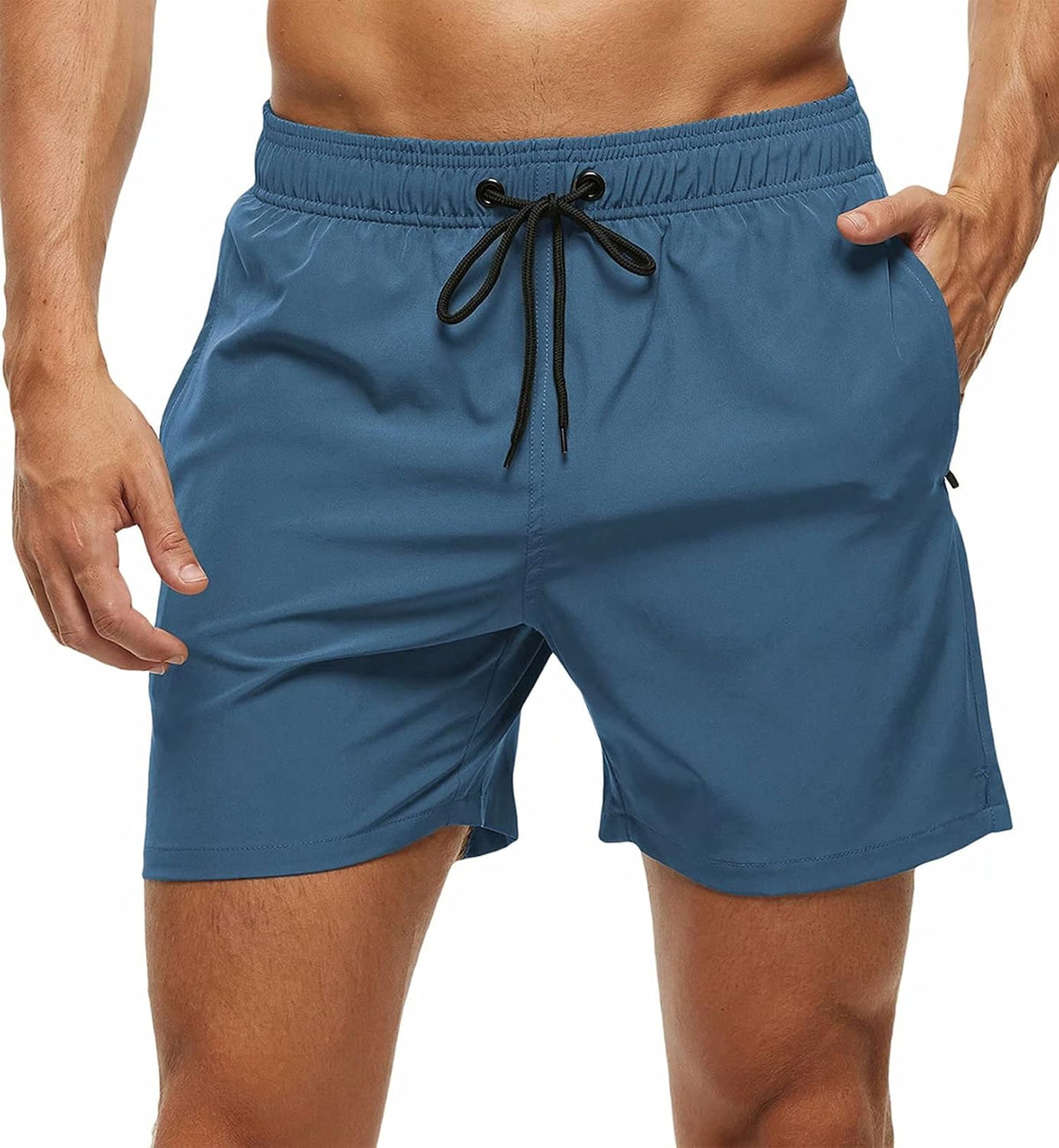 Men's Quick Dry Swim Trunks - Beach Shorts with Zipper Pockets and Mesh Lining in Waist Sizes 30 to 44 - 32