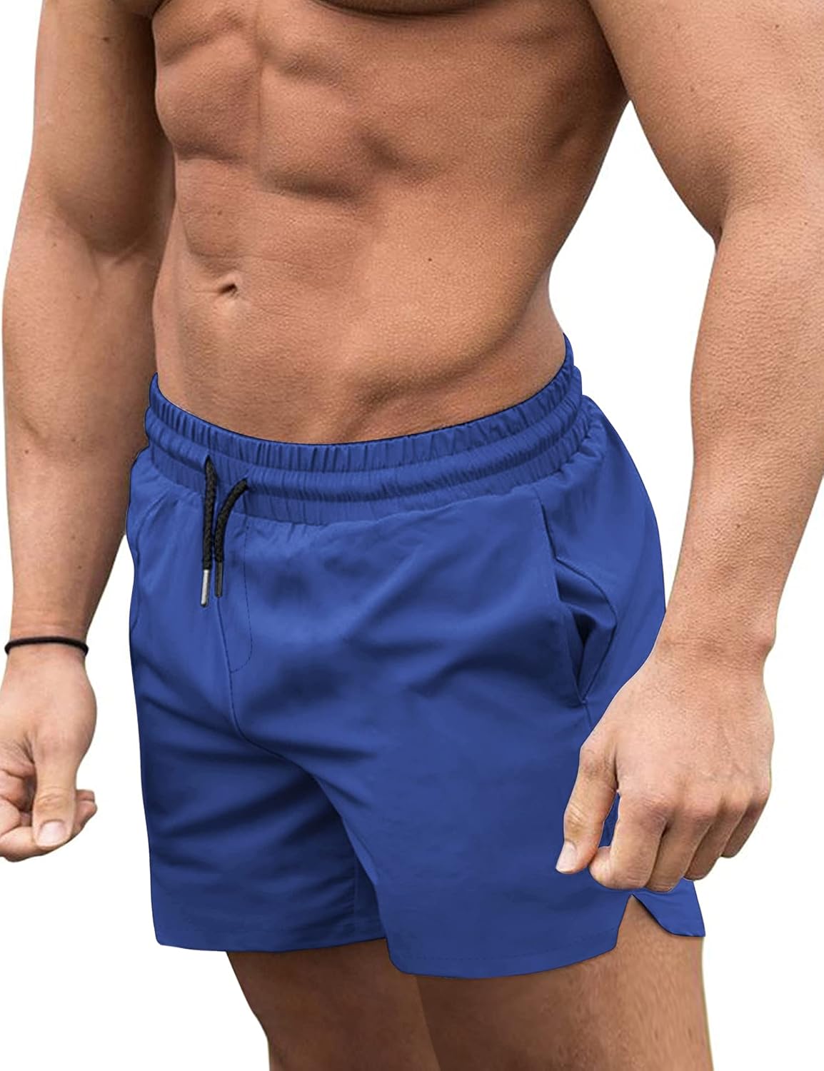 Men's 3 Inch Swim Trunks - Four Way Stretch Board Shorts with Mesh Lining and Two Side Pockets - XX-Large