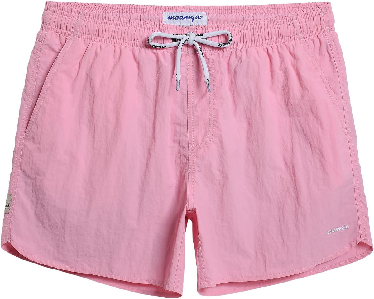Men's 5 Inch Swim Trunks - Mesh Lined Quick Dry Swim Shorts in Solid Colors for Beach and Backyard Pools - Small (13)
