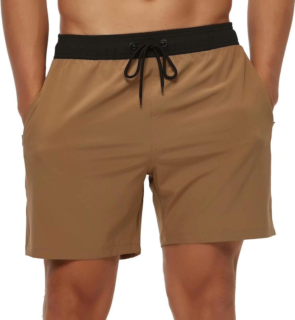 Men's Quick Dry Swim Trunks - Beach Shorts with Zipper Pockets and Mesh Lining in Waist Sizes 30 to 44 - 36