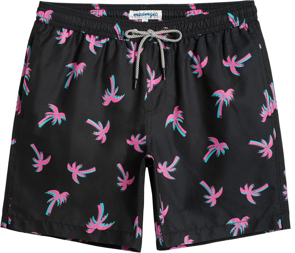Men's 7 Inch Swim Trunks - Mesh Lined Beach Shorts with Side Pockets and Adjustable Drawstring Waist - Large (51)