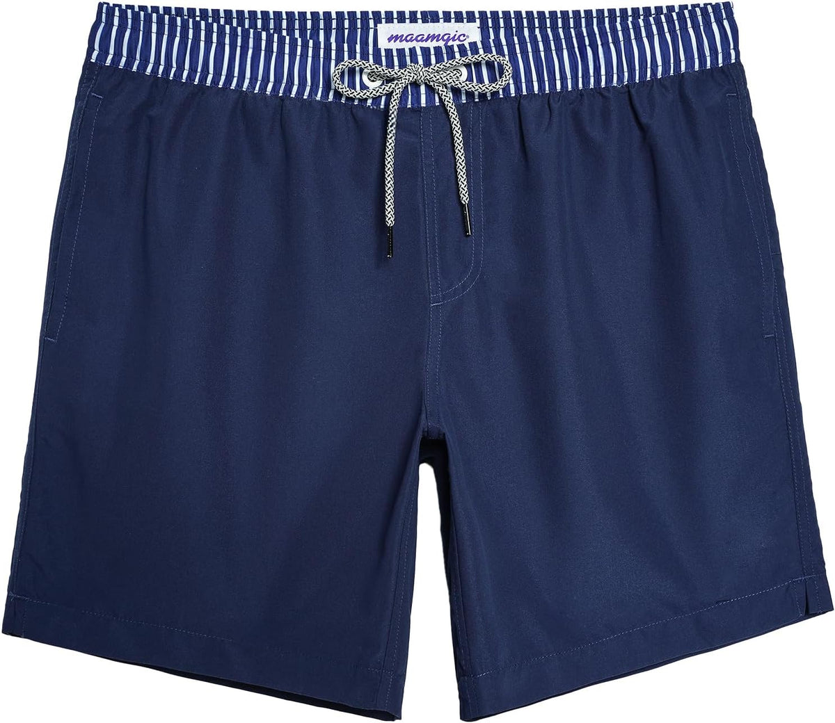 Men's 7 Inch Swim Trunks - Mesh Lined Beach Shorts with Side Pockets and Adjustable Drawstring Waist - Small