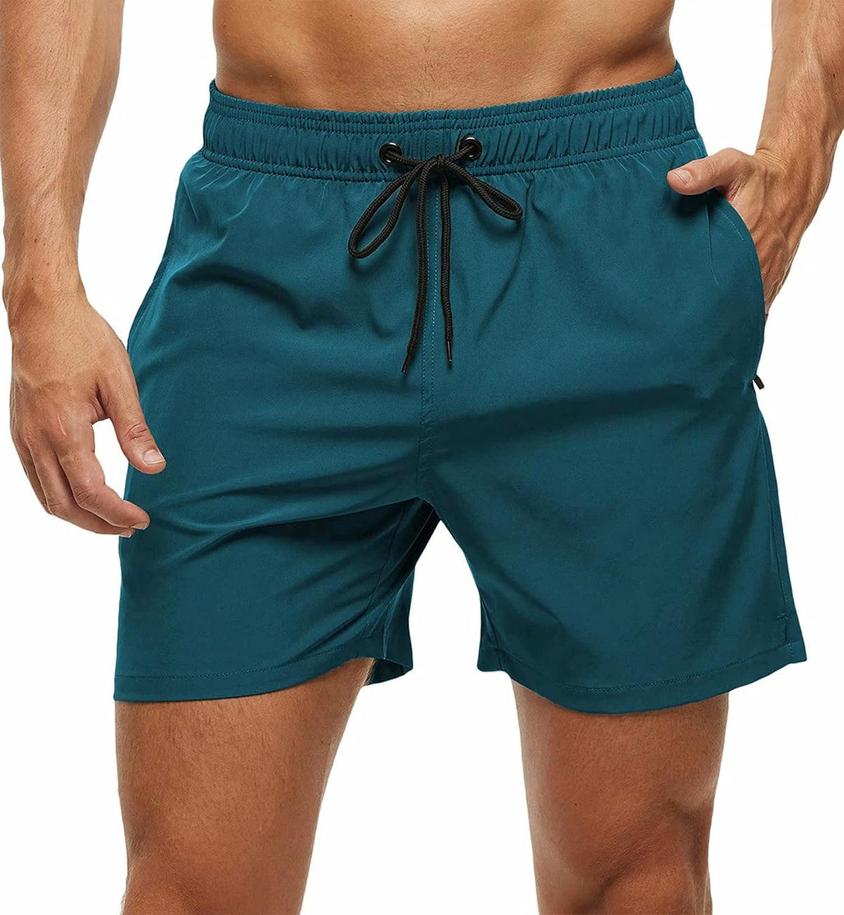 Men's Quick Dry Swim Trunks - Beach Shorts with Zipper Pockets and Mesh Lining in Waist Sizes 30 to 44 - 32
