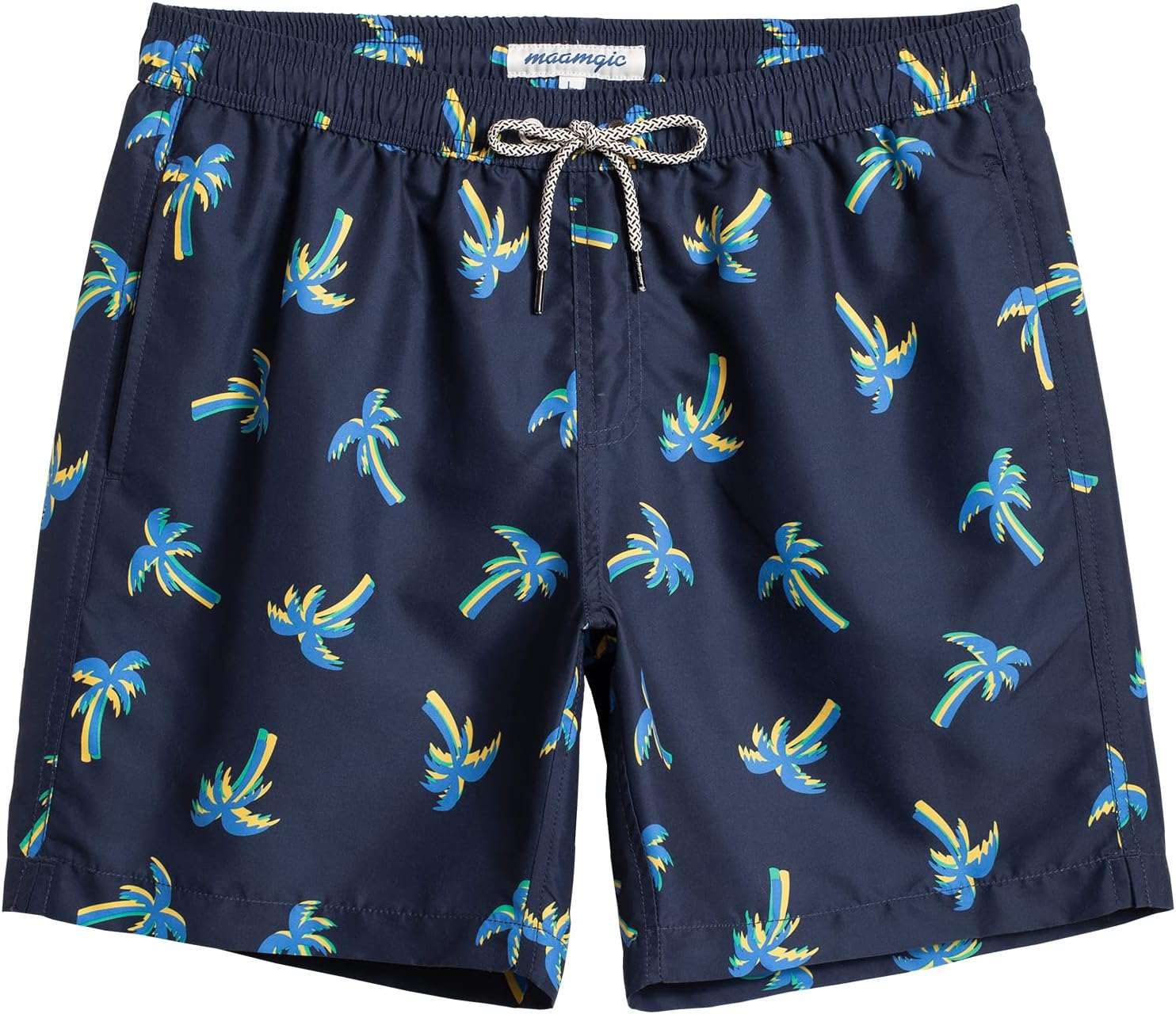 Men's 7 Inch Swim Trunks - Mesh Lined Beach Shorts with Side Pockets and Adjustable Drawstring Waist - Medium (44)