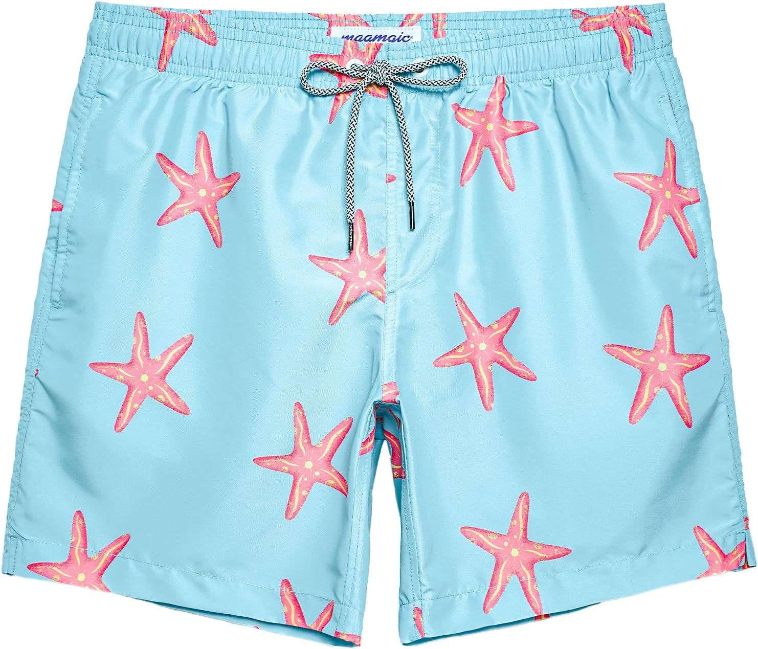 Men's 7 Inch Swim Trunks - Mesh Lined Beach Shorts with Side Pockets and Adjustable Drawstring Waist - Large (47)