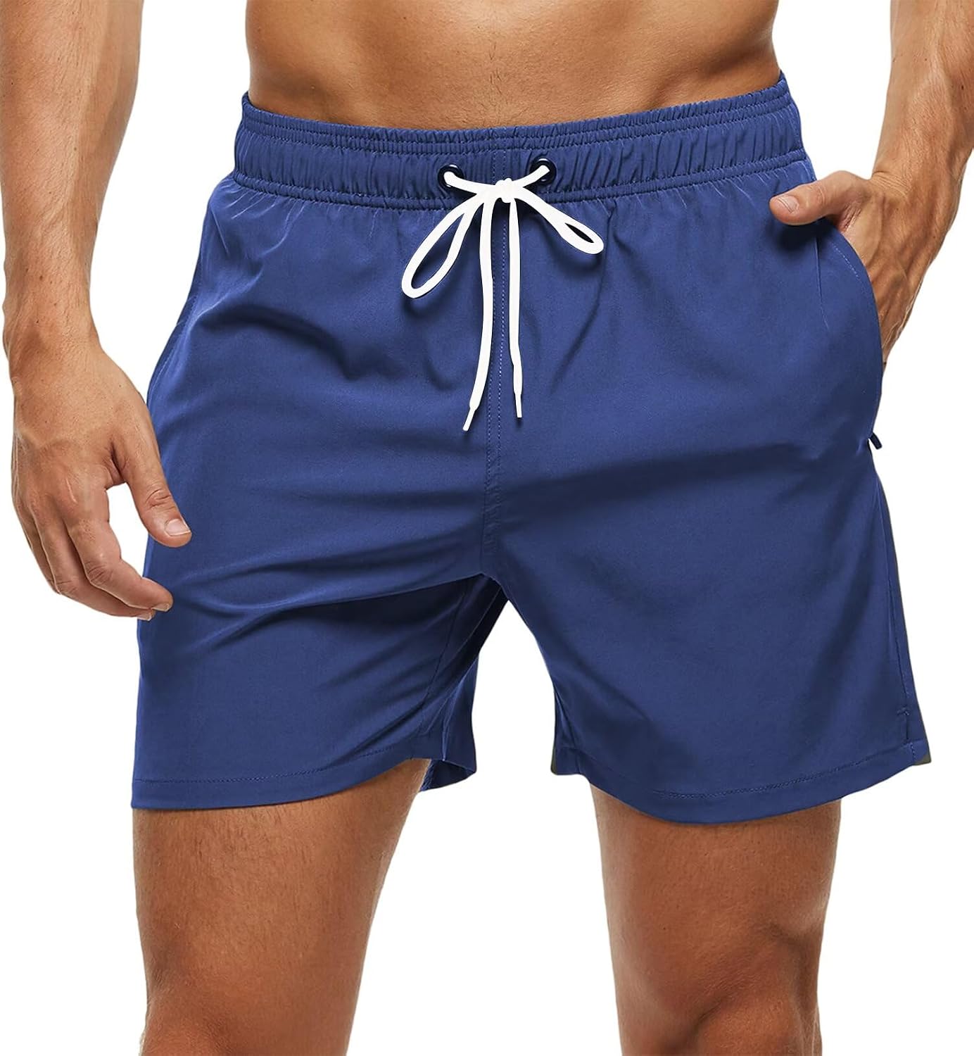 Men's Quick Dry Swim Trunks - Beach Shorts with Zipper Pockets and Mesh Lining in Waist Sizes 30 to 44 - 38