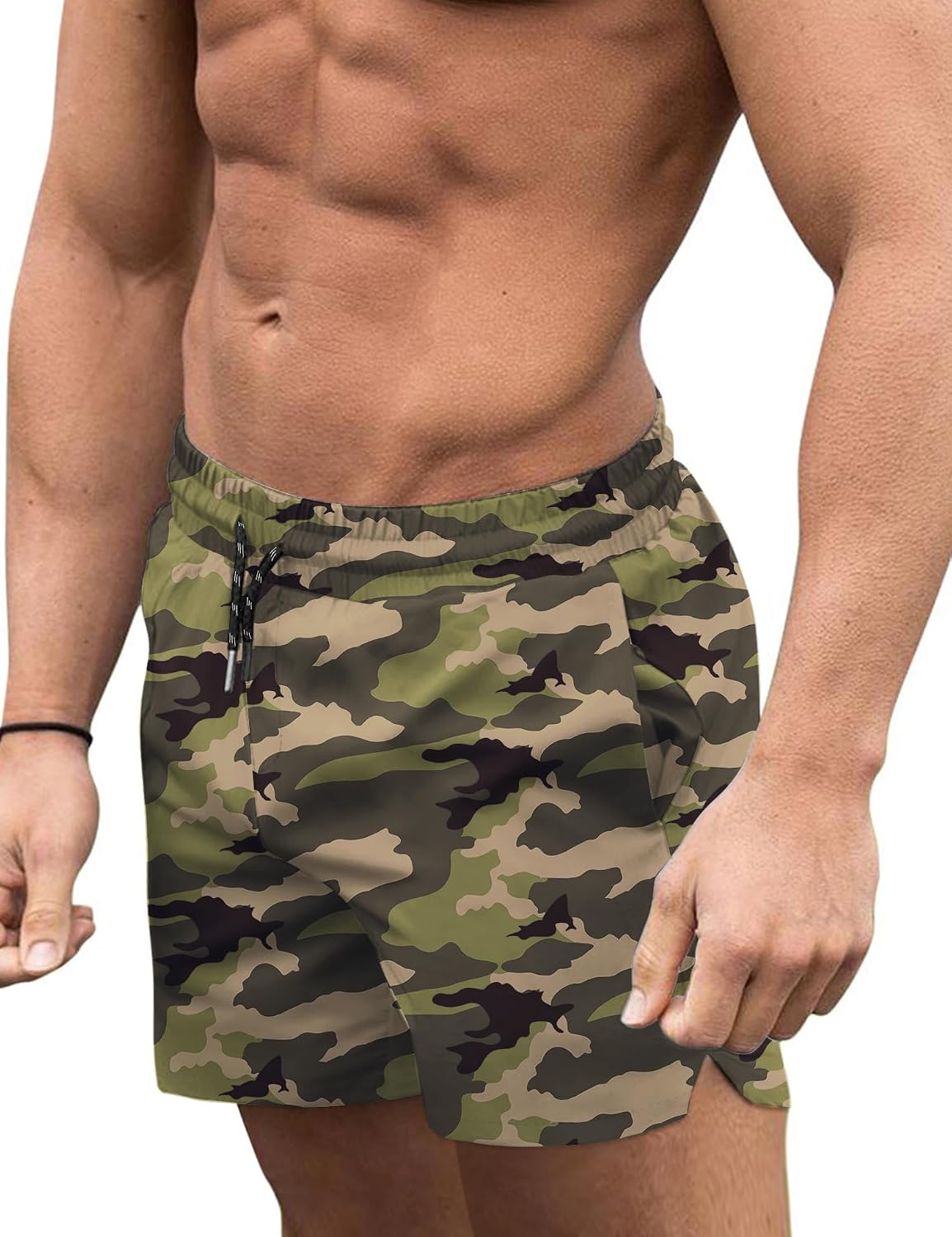 Men's 3 Inch Swim Trunks - Four Way Stretch Board Shorts with Mesh Lining and Two Side Pockets - XX-Large (39)