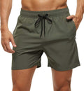 Men's Quick Dry Swim Trunks - Beach Shorts with Zipper Pockets and Mesh Lining in Waist Sizes 30 to 44 - 30