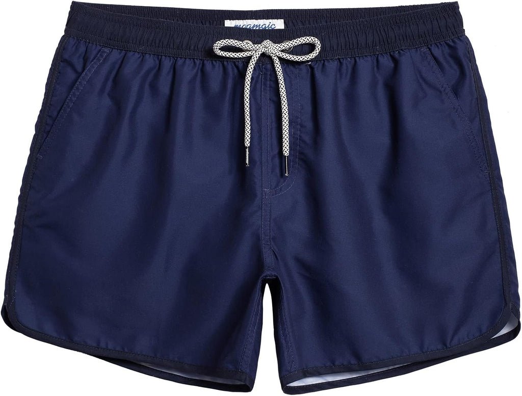 Men's Retro Swim Trunks - 80s and 90s Vintage Print Board Shorts with Mesh Lining and Quick Dry Fabric - Small (11)