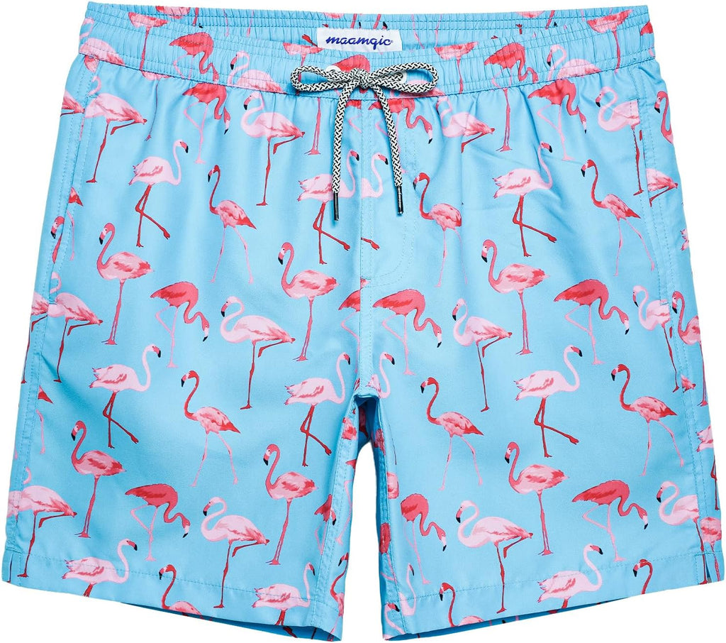 Men's 7 Inch Swim Trunks - Mesh Lined Beach Shorts with Side Pockets and Adjustable Drawstring Waist - Medium (25)