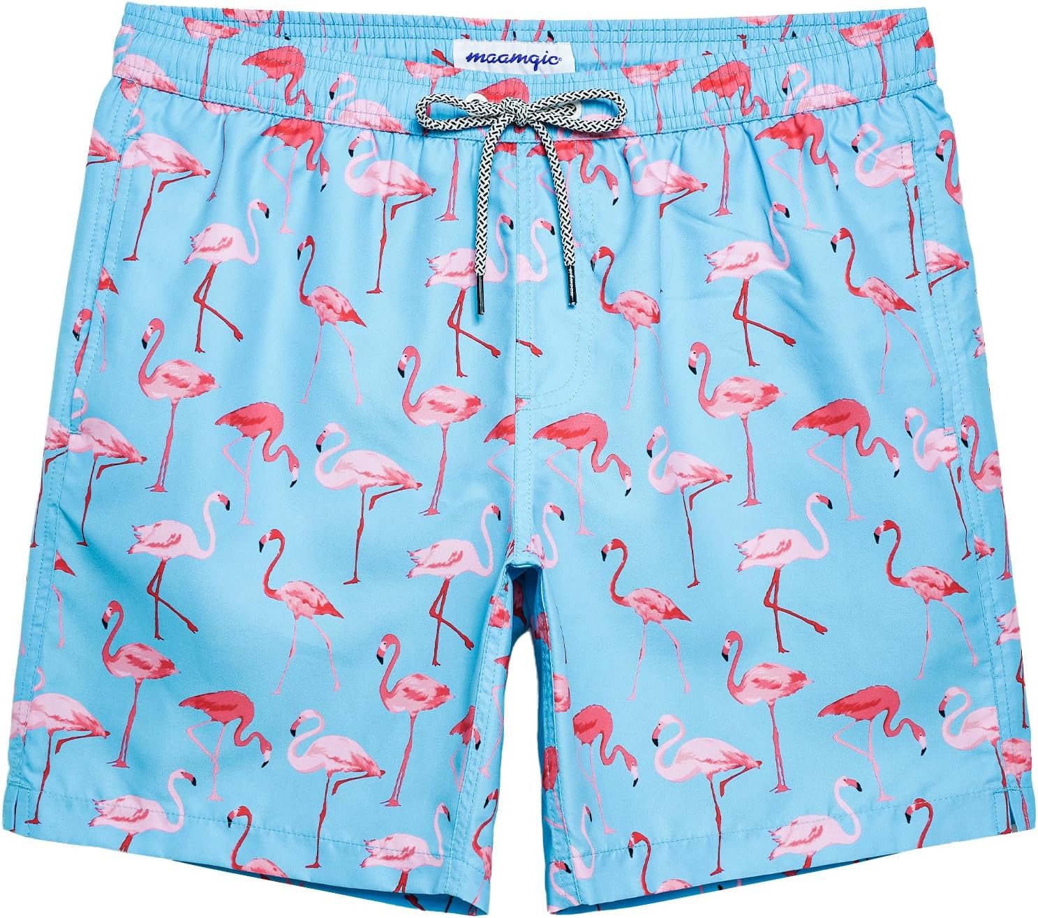 Men's 7 Inch Swim Trunks - Mesh Lined Beach Shorts with Side Pockets and Adjustable Drawstring Waist - Medium (25)