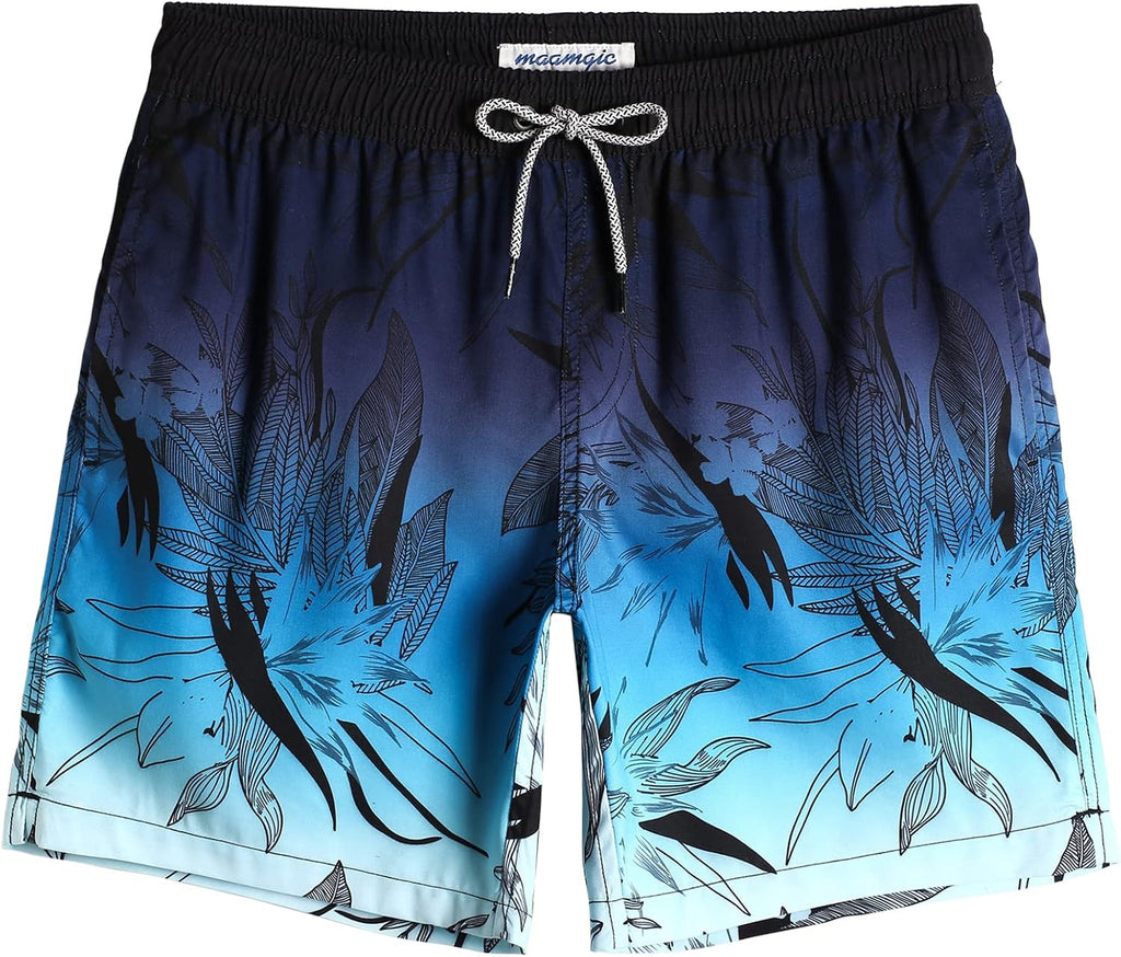 Men's 7 Inch Swim Trunks - Mesh Lined Beach Shorts with Side Pockets and Adjustable Drawstring Waist - Small (19)