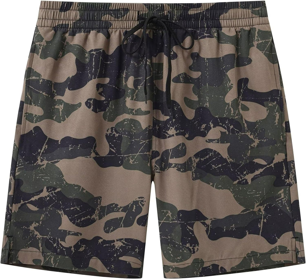 Men's Quick Dry Swim Trunks - Beach Shorts with Zipper Pockets and Mesh Lining in Waist Sizes 30 to 44 - 38
