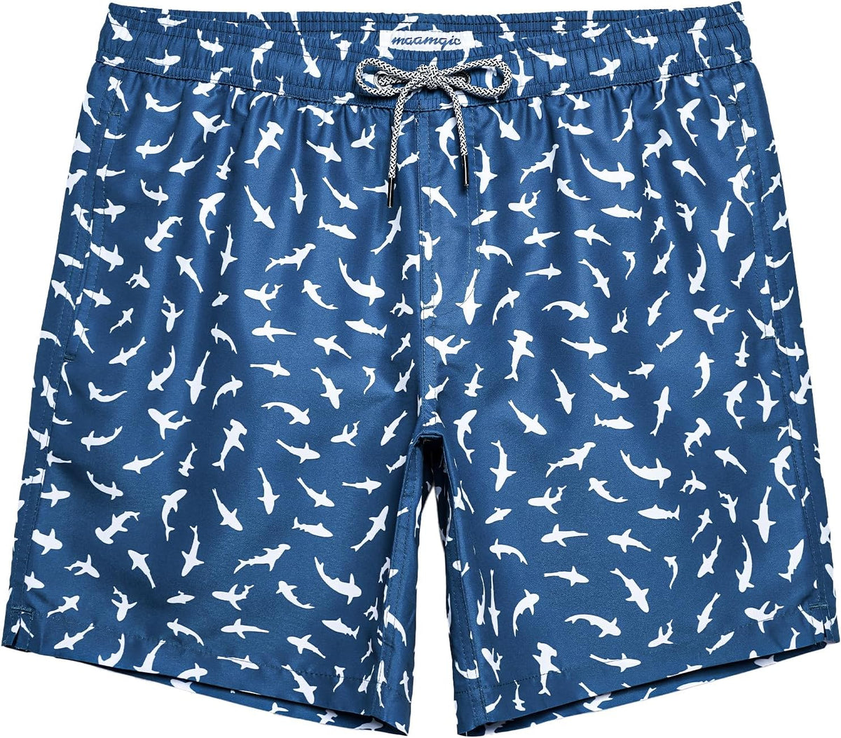 Men's 7 Inch Swim Trunks - Mesh Lined Beach Shorts with Side Pockets and Adjustable Drawstring Waist - Large (65)