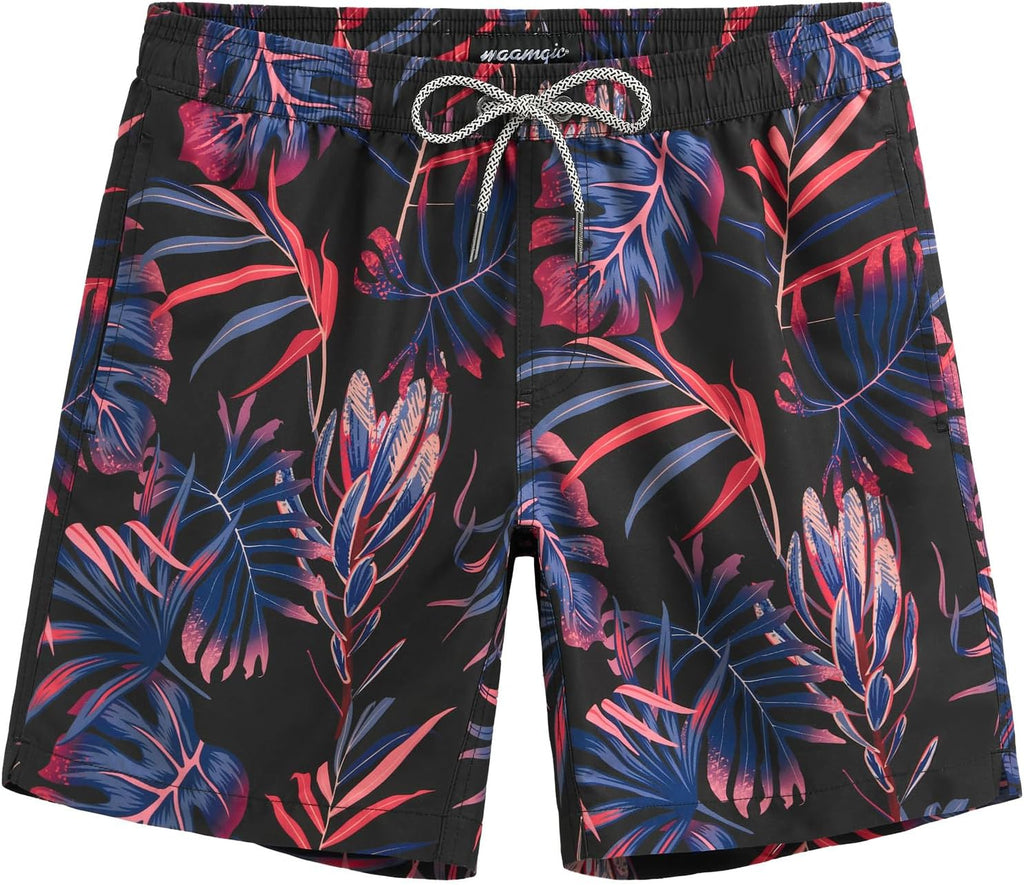 Men's 7 Inch Swim Trunks - Mesh Lined Beach Shorts with Side Pockets and Adjustable Drawstring Waist - Small (42)