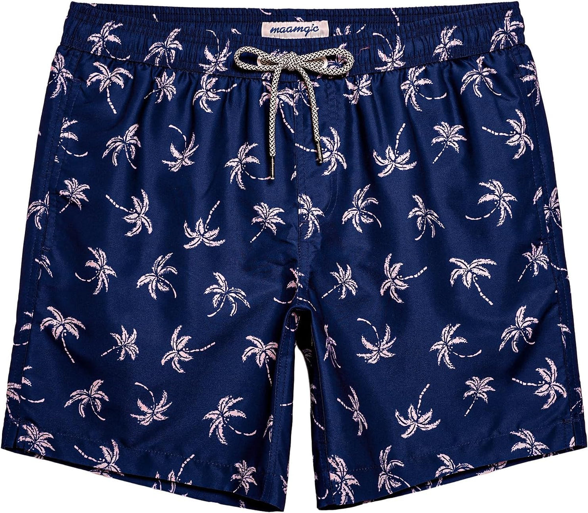 Men's 7 Inch Swim Trunks - Mesh Lined Beach Shorts with Side Pockets and Adjustable Drawstring Waist - Small (55)