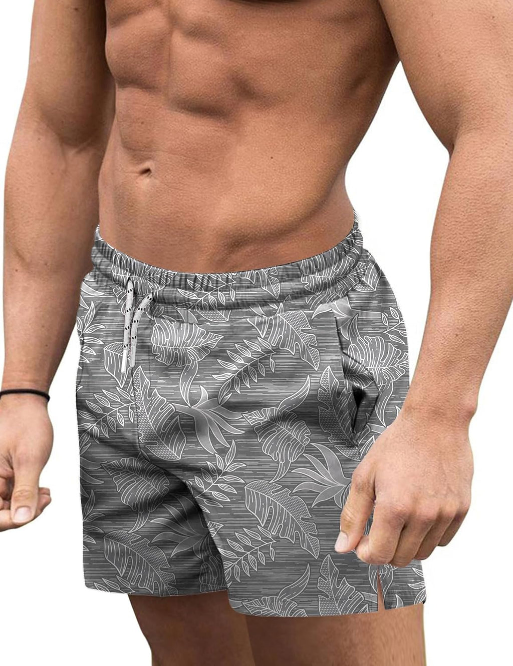 Men's 3 Inch Swim Trunks - Four Way Stretch Board Shorts with Mesh Lining and Two Side Pockets - Medium (15)