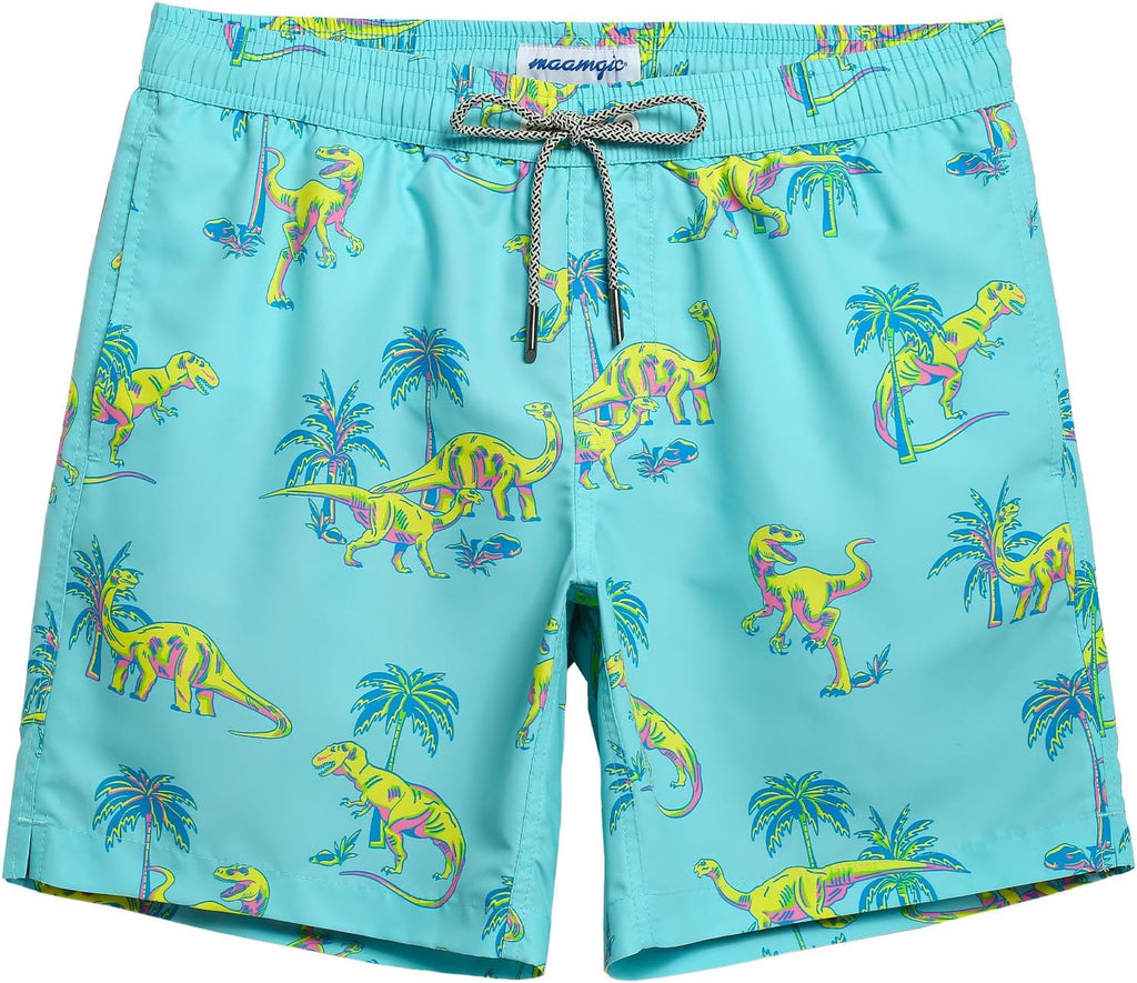 Men's 7 Inch Swim Trunks - Mesh Lined Beach Shorts with Side Pockets and Adjustable Drawstring Waist - Large (30)