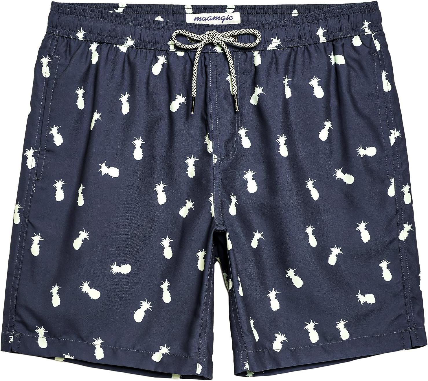Men's 7 Inch Swim Trunks - Mesh Lined Beach Shorts with Side Pockets and Adjustable Drawstring Waist - Large (49)
