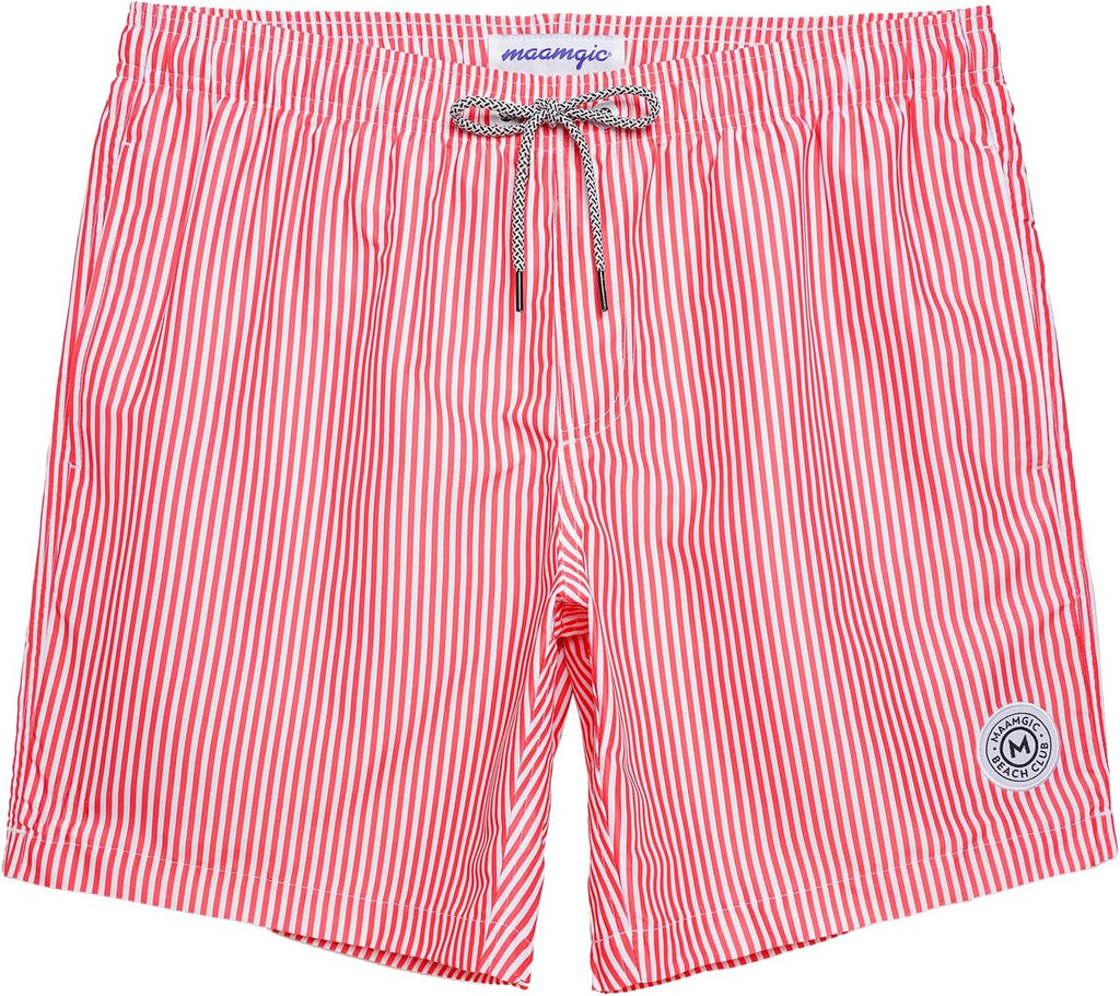 Men's 7 Inch Swim Trunks - Mesh Lined Beach Shorts with Side Pockets and Adjustable Drawstring Waist - Small (57)