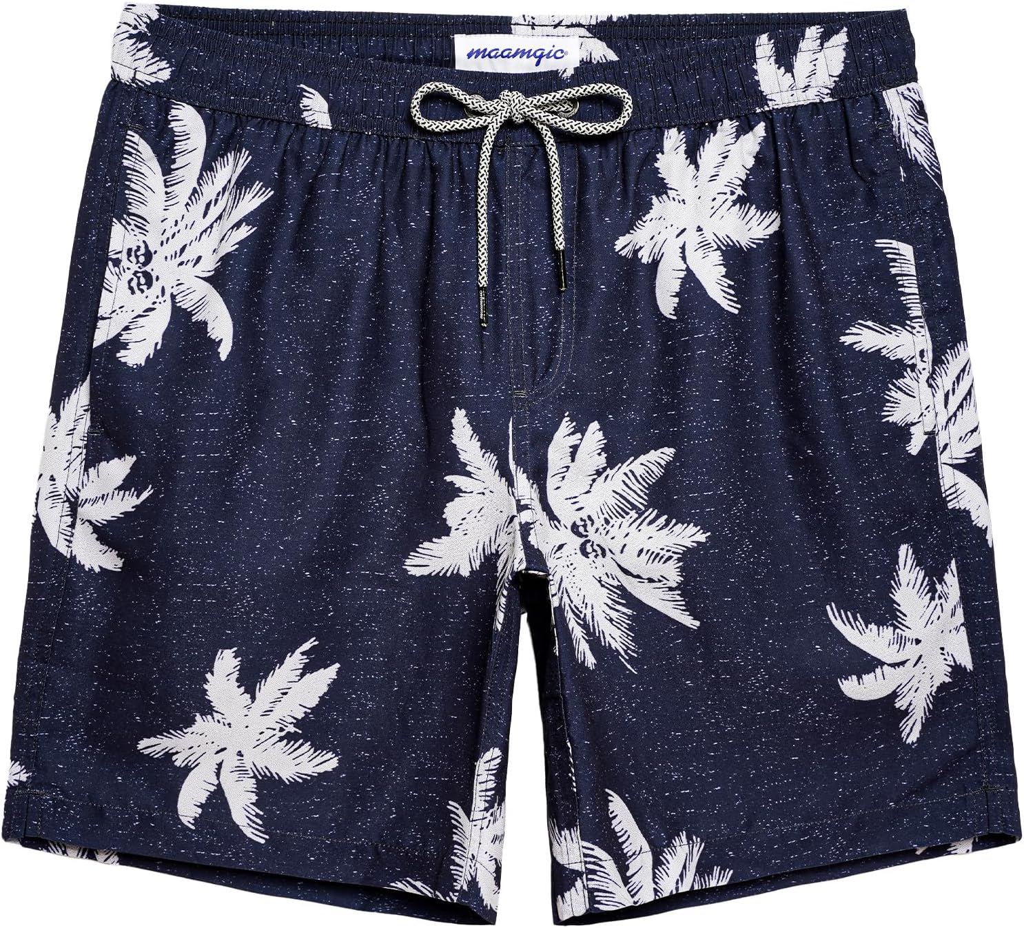 Men's 7 Inch Swim Trunks - Mesh Lined Beach Shorts with Side Pockets and Adjustable Drawstring Waist - Large (28)