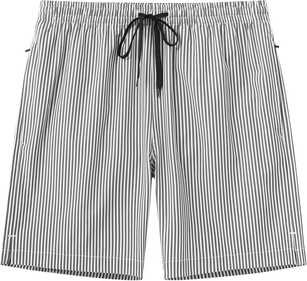 Men's Quick Dry Swim Trunks - Beach Shorts with Zipper Pockets and Mesh Lining in Waist Sizes 30 to 44 - 34