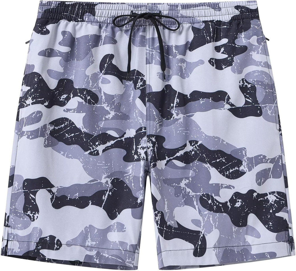 Men's Quick Dry Swim Trunks - Beach Shorts with Zipper Pockets and Mesh Lining in Waist Sizes 30 to 44 - 36