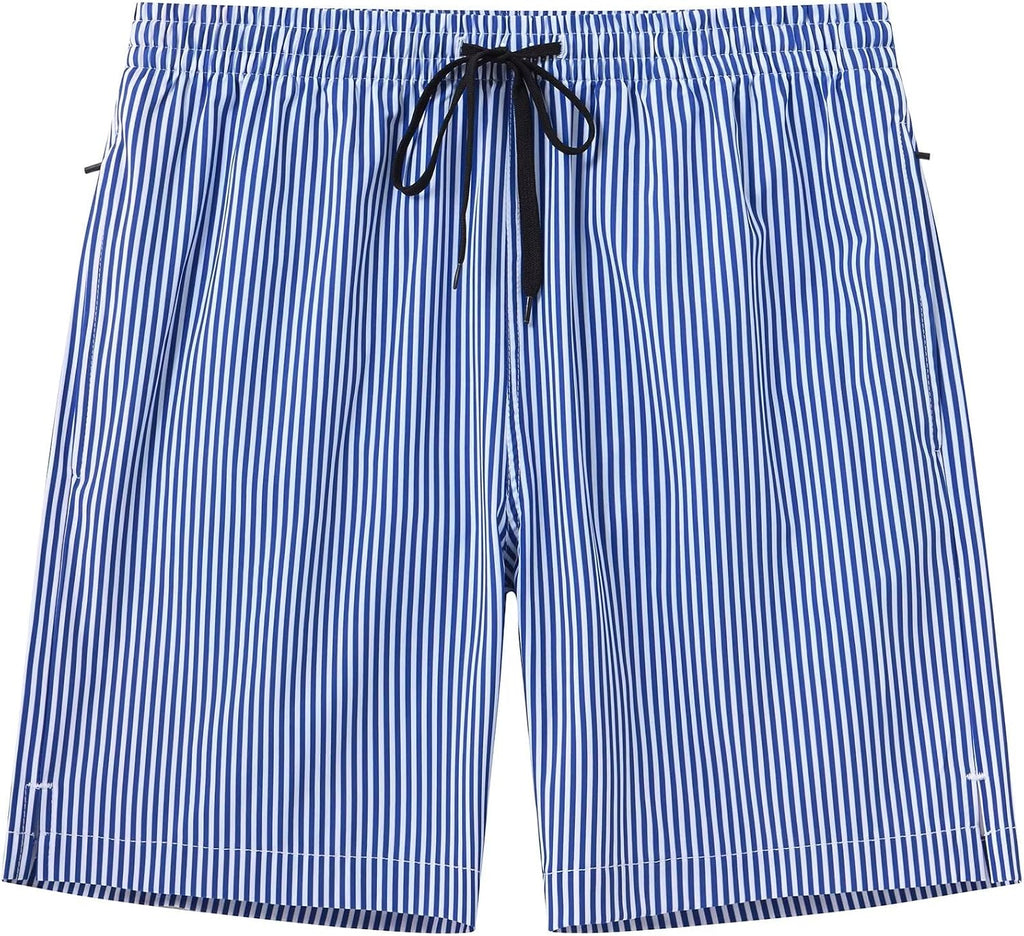 Men's Quick Dry Swim Trunks - Beach Shorts with Zipper Pockets and Mesh Lining in Waist Sizes 30 to 44 - 34
